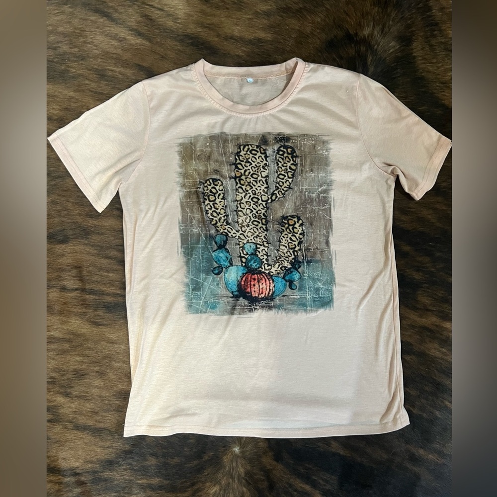 Women’s Leopard Cactus Tee